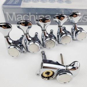 Guitare kaynes guitare verrouillage tuners de guitare électrique têtes de machine à serrure de serrure corde de réglage pour lp, sg, tl, sty style chrome argent