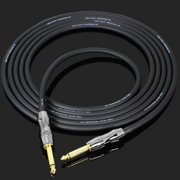 Guitar KGR 20AWG Guitarra eléctrica Basco Cable de audio Conector Recto al ángulo derecho Instrumento Reducción de ruido Cable de guitarra de guitarra