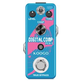 Guitare koogo lef333 Guitar Compressor Pedal Digital Comp Effect Pédales pour les compresseurs électriques de guitare classique Studio