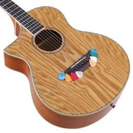 Guitare acoustique main gauche, 40 pouces, dessus en bois d'épicéa, Design coupé, haute brillance, 6 cordes, corps en sapélé, guitare Folk