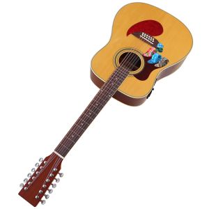 Guitare main gauche 41 pouces Guitare acoustique Design en coupe couverte haute brillante sapele top 12 cordes folk guitare avec eq