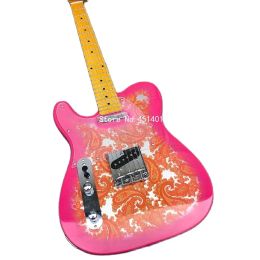 Gitaar Linkseded 6String Elektrische gitaar Colorchanging bugstickers Maple Piano Neck Wear String Porto.