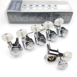 Accordeurs de verrouillage de guitare Accordeurs de têtes de guitare électrique argentés JN-07SP Lock Tuning Pegs