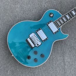 Guitare lp guitare guitare bleu flamme maprée haut de gamis zèbres