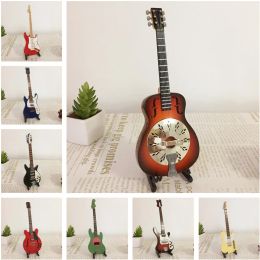 Guitarra Mini Guitarra Modelo En Miniatura Guitarra Eléctrica Modelo De Bajo Eléctrico Miniatura De Madera Mini Instrumento Musical Modelo Colección