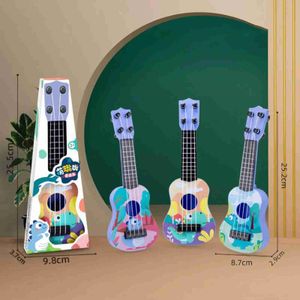 Guitar Mini Quad Quad Guitar Toy Skills Améliorer les instruments de musique classiques Early Education pour les garçons et les filles Cadeaux de Noël pour les bébés WX