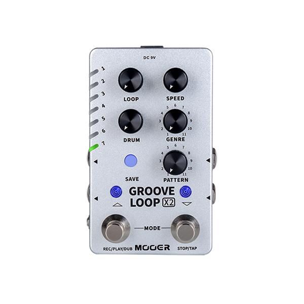 Guitar Mooer Groove Loop X2 Stereo Drum Hine Phrase Loop Single Block Comprend 11 styles et 121 rythmes de batterie accessoire de pièce de guitare