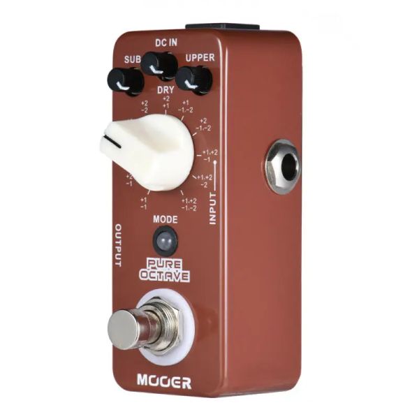 Guitare mooer pure octave pédale processeur pédale de guitare pour accessoires de guitare électrique modes d'octave polyphonique 11 octave