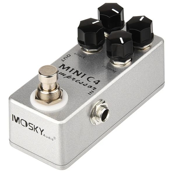 Guitare Moskyaudio pédale d'effet de guitare pédale de compresseur de guitare basse Mini compresseur C4 True Bypass rotation maintien attaque pièces de guitare