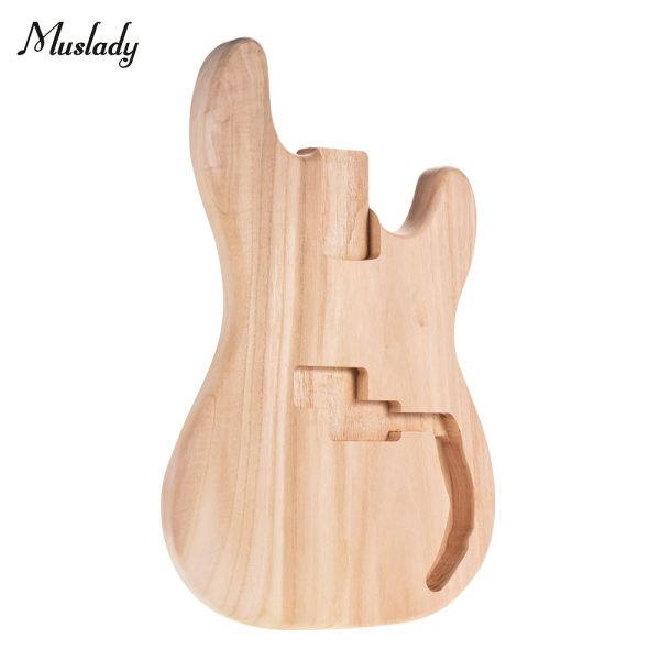 Guitar Muslady PBT02 Cuerpo eléctrico de guitarra inacabado Sycamore Wood Wood Barrel de guitarra para bajo Guitarras de estilo PB Piezas de bricolaje