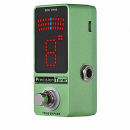 Pédale d'accordeur de précision Mvave pour guitare, basse chromatique, affichage Led True Bypass avec True Bypass Cuvave Cube Baby