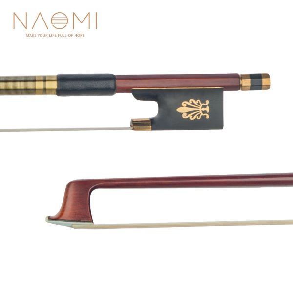 Guitare NAOMI 4/4 taille violon/violon arc IPE bâton rond grenouille en ébène avec incrustation de paon arc exquis
