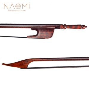 NAOMI – archet de violon de Style Baroque 4/4, en bois de serpent avec vis longue, accessoires en bois de serpent, arc droit en crin de cheval noir