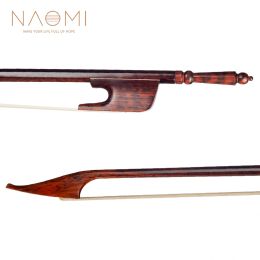 Guitarra Naomi profesional 4/4 violín/arco de violín estilo barroco palo de madera de serpiente pelo de caballo de Mongolia Natural uso duradero