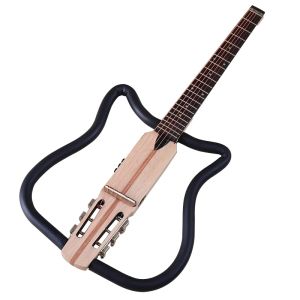 Gitaar Nieuwe headless opvouwbare elektrische akoestische gitaar Portable 34 inch Travel Silent Guitar Gratis verzending