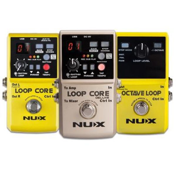 Guitarra Nux Loop Core Pedal Efecto de guitarra Looper 6 horas de tiempo de grabación Patrones de batería con Tap Tempo Música Accesorios para guitarra eléctrica