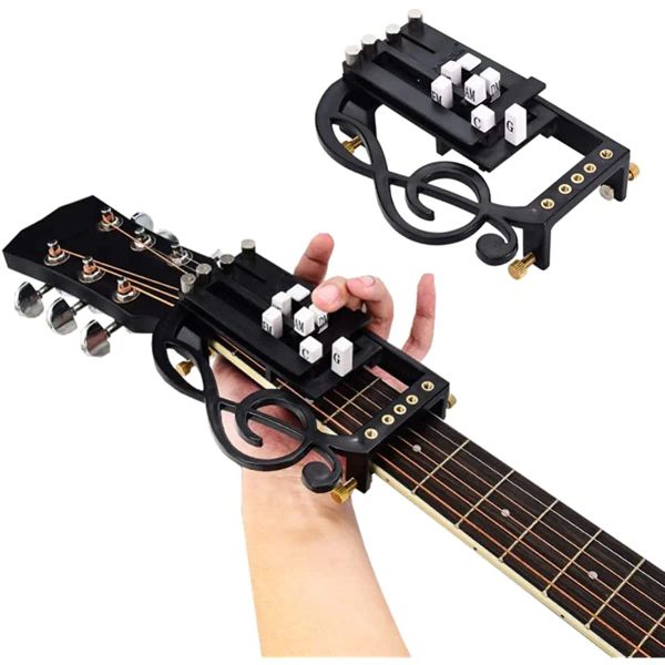 Guitar One Touch Guitar Chord Trainer Amélioré AIDE D'APPRENTISSAGE AIDE FOLK GUITARE ENTRECTION TOL 25 accords pour les débutants