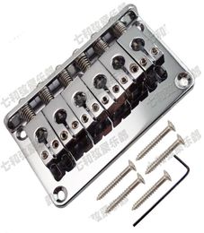 Guitar Parts Silver 6 Saddle Hardtail Bridge Top Load 76 mm Electric Guitar Bridge Musical Instrument Accessoires4173751