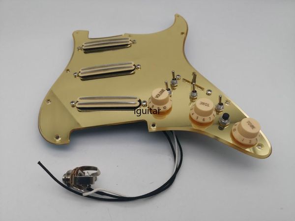Micros guitare Golden mir Pickguard SSH Humbucker Pickups 3 fonctions Push Pull indépendantes 1 fonction de tonalité améliorée Très puissant