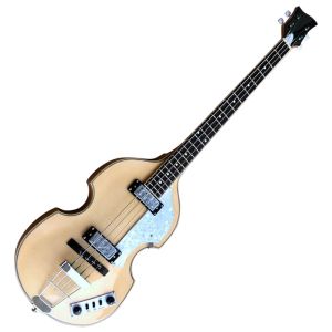 Guitare Professional Violin Bass Guitar 41inch High Gloss Natural Color violon Guitare 4 String Flame Maple Top Music Instruments