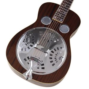 Gitaar Resophonic gitaar Square Back Inlay Pearl Shell Head Hoogglans afwerking 6-snarige elektrische echo-akoestische folkgitaar op ware grootte