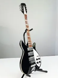 Guitarra ricken 35012 string La guitarra eléctrica con diapasón tiene barniz. Color negro Guitarra de alta calidad envío gratis