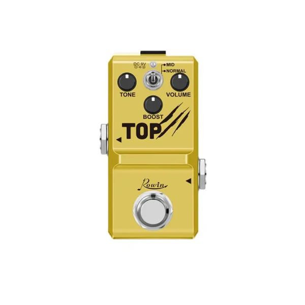 Guitar Rowin LN318 Top Guitar Pedal Mini Analog Vintage Boost Effect Pédales pour la guitare Mid Normal 2 Modes