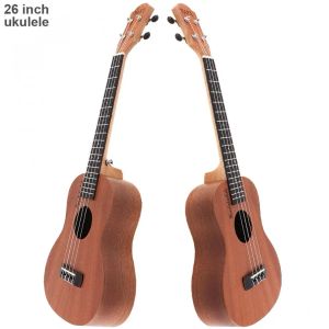 Vente de guitare 26 pouces 18 Fret Tenor ukulele acoustique guitare sapele bois ukelele hawaii 4 string guitare