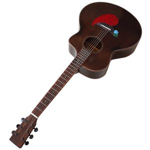 Gitaar Massief houten akoestische gitaar, sparren bovenblad, zwarte kleur, hoogglans, cutaway, folk, nieuwe collectie, 41 inch