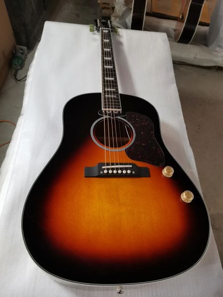 Guitar Sunburst Finition John Lennon J160E Guitare acoustique électrique Livraison gratuite EJ160 vs guitare avec Sound Hole Pickup passif J160