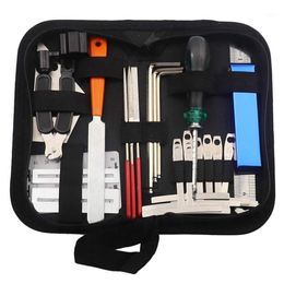 Gitaar Tool Kit Repareren Onderhoud Gereedschap String Organizer String Actie Heerser Gauge Meetinstrument Inbussleutel Set Bestanden Finge1291s