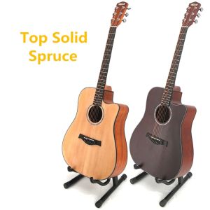 Guitar Top solide acoustique guitare électrique folk pop flattop 41 pouces épicéle