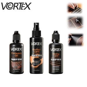 Guitar Vortex Guitar Care.Nettoyant de guitare 120 ml / manche d'huile 60 ml / gardien d'huile 60 ml. Poussable pour une variété de guitares.