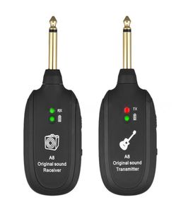 Guitar Wireless System Transmitter Receiver Builtin Rechargeable wireless guitar transmitter8558984