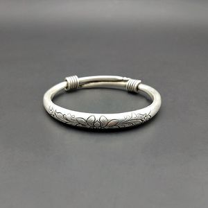 Guizhou Miao argent coulissant sculpté bracelets original fait à la main art chinois rétro style national bracelet artisanat