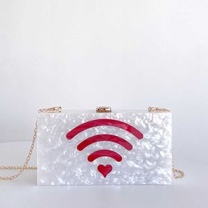 Guling sac intelligent sac acrylique WIFI épissage chaîne sac femelle nuage colle petit sac carré Xiaoqing nouveau sac à portée Oblique 230914