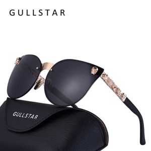 Gullstar 2020 Fashion Femmes Lunettes de soleil gothiques Skull Frame Metal Temple Temple Soleil de haute qualité Feminino Luxury 193p