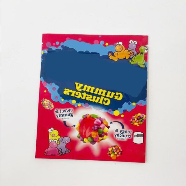Gummies Mylar Sacs Vegan 500mg Stand Up Pouch Fruit Randoms Jelly Beaucoup Bonbons Sac d'emballage comestible Xugct