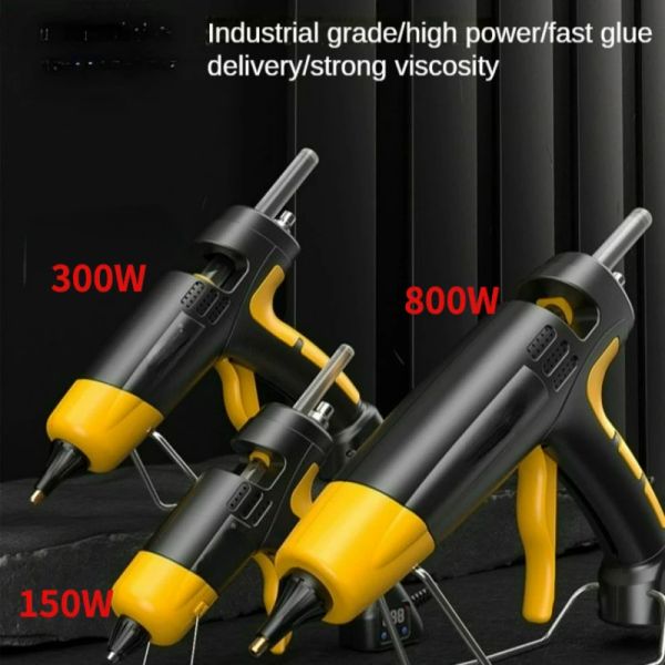 Pistolet 150W / 300W / 800W Gale de colle à fusion chaude professionnelle avec buse de cuivre Utiliser des bâtons de colle de colle de 7 mm / 11 mm Outils de réparation en plastique