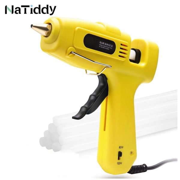 Pistola 60 100W Hot Melt Glete Gun Gun Potencia Dual Puntas de calor industrial de alta resistencia Herramientas térmicas con 12 PCS Premium Glue Sticks for Art Craft