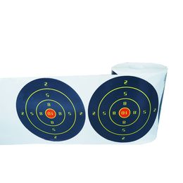 pistola Airsoft Tactical Shooting Training Target Sheet Obiettivo Silhouette Splatter Fluorescente Pratica Adesivo reattivo Target Sticker un rotolo NO16-017