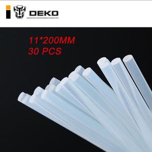 Pistola deko 30pcs diámetro de 11 mm de alta viscosidad hot hot de pegamento pegajoso longitud profesional 200 mm de pegamento de pegamento de bricolaje herramienta de pasta