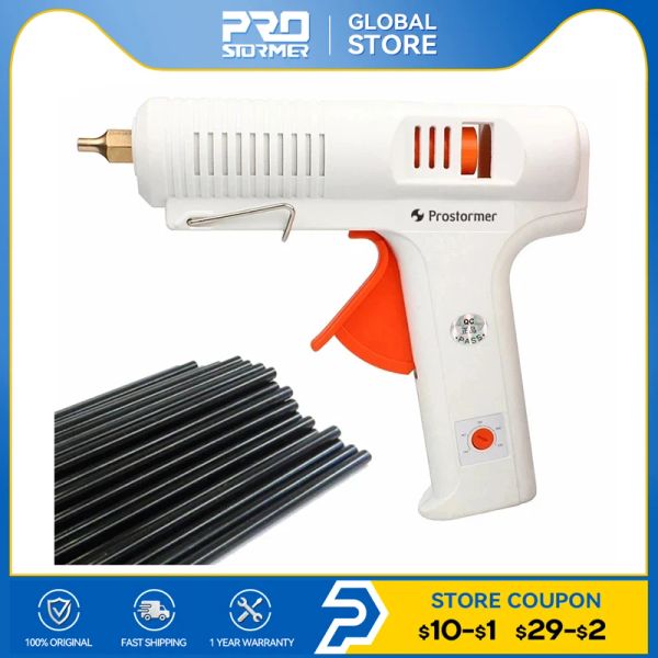 Prostormador de pistola 150W Pegamento de fusión caliente Mini pistolas industriales Thermo Electric Gluegun 140220 grados de temperatura ajustable Pistola de pegamento