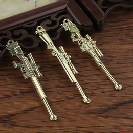 Gun Style Wax Dabber outils atomiseur réservoir métal 65mm pot fumer mini dab outil bâton cuillère oreille cure-oreille pour herbe sèche titane ongles silicone tapis conteneur