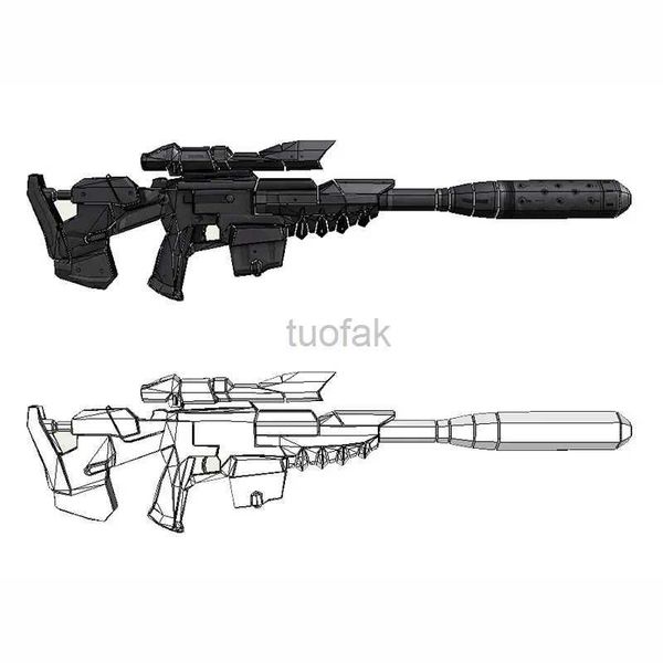 Jouets d'armes à feu 1 1 Terran C10 Spectre Sniper Rifer Lmitation Gun 3d Paper Modèle DIY JOUET MAINMATED 240416