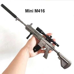 Pistool Speelgoed 1 3 Sniper Gun Mini M416 AK47 Afneembare Legering Pistool AWM Barrett Model Metalen Pistool Speelgoed Pistool jongens Geschenken 240307