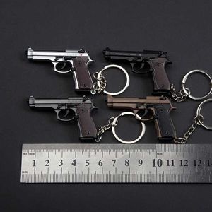 Pistolets 1 4 alliage mini 92f modèle pistolet jouet portable pistolet détachable clés de trousse fidget fidget faux pistolet pour garçons collection adultes cadeau t240428