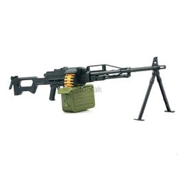Gun Toys 1/6 Schaal AK47 AK74 MG42 Plastic Block Toy Machine Gun Launcher Militair 4D Model voor 12 inch actie Figuur 240417