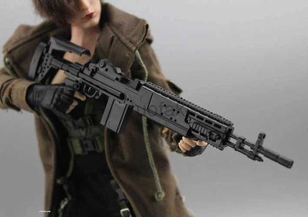 Toyadores de pistola 1/6 escala M14Ber Rifle de combate 4D Modelo de pistola Ensamble para 1/6 Figuras de acción Kit de construcción militar soldado Toy 240417