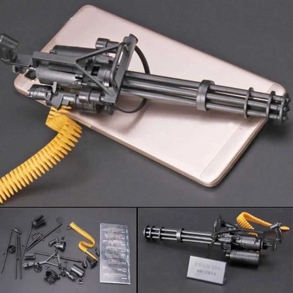 Gun Toys 1 Set 1 6 1/6 Escala 12 Cal Figuras de acción M134 Gatling BeltMinigun Machine Terminator Bullet Guns Heavy Kids T800 G O8s4 240307